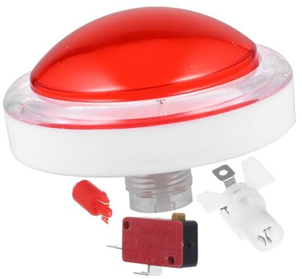 CHICAMPERA Runder LED Spielsummer aus Kunststoff, Rot, 1 Satz für Gaming