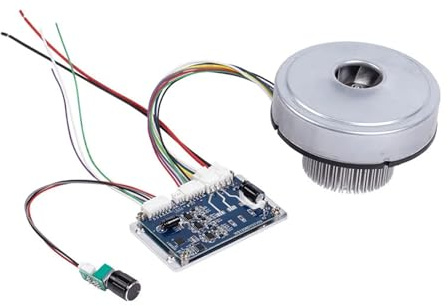 OUHFCASN 160 W 24 V 48 V 7,5 kPa Geräuscharmer Hochdruck-BLDC-Kreiselventilator + 1 Antriebsregler for Pflanzgefäße oder industrielle Entstaubung Starker Wind für die Luftzirkulation(24V)