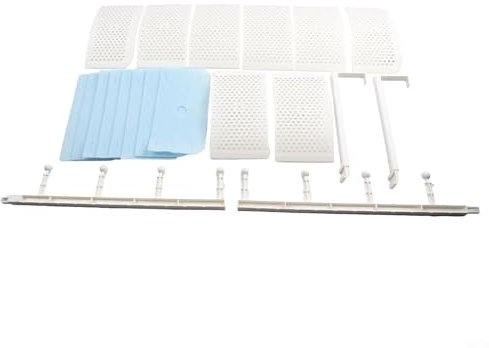 Deflector de viento para aire acondicionado con 8 hojas ajustables que evita el soplado directo para mejorar el aire (filtro de algodón)