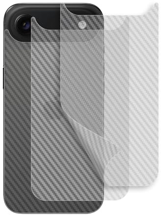 SeGinn 3 Stück Rückseite Schutzfolie Kompatibel mit iPhone Air, Anti-Kratzer Fingerabdruck Rutschfest Ultradünn Carbon Muster Zurück Folie, Hinten Displayschutz für iPhone 17 Air