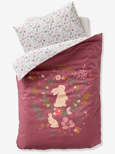 VERTBAUDET Parure Bébé Housse De Couette Et Taie d'oreiller Vieux Rose 80X120