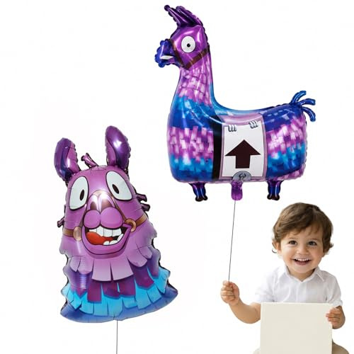 Ovanda 2 Stück XXL Lama Alpaka Folienballon Set, Lama Luftballon Alpaka Ballon Tierballon Piñata Ballon, bunte Party Deko für Kindergeburtstag, Gaming Party, Tierparty, Mottoparty, Fiesta Geburtstag
