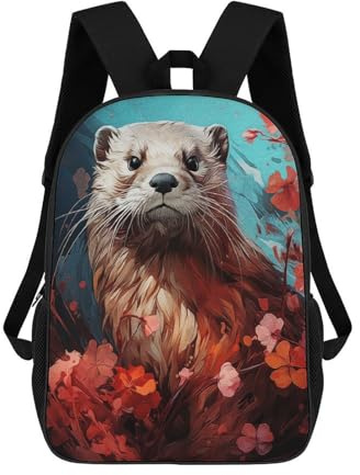 sinyumoney Whiskered Wanderer Schulrucksack, Wasserabweisender Reiserucksack, Computertasche - Perfekt Für Reisen, Arbeit Und Den Täglichen Gebrauch 17inch