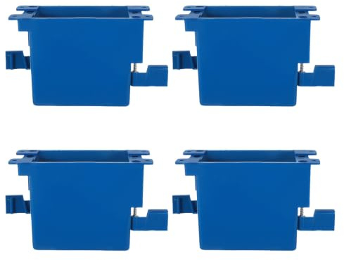 Kichvoe 4 Stück Pvc Einbaudose Unterputzdose für Steckdosen Versenkte Steckdosenbox Blau Feuerfest mit Verdeckter Verkabelung für Wandsteckdosen Altbau Unterputzmontage in Mauerwerk