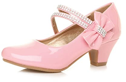 AJVANI Low Heel Strap Bridesmaid Party Formal Evening Shoes Size 9