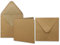 NEUSER PAPIER 150x Kraftpapier-Karten Set quadratisch 13,5 x 13,5 cm mit Brief-Umschlägen - Recycling Vintage Karten-Set - für Einladungen