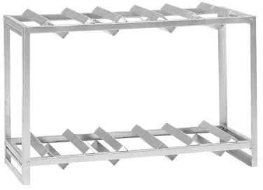 eurokraft | Fassregal | für 2 x 200-l- oder 3 x 60-l-Fässer | HxBxT 850 x 1350 x 500 MM