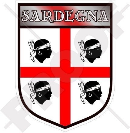 SARDINIEN Sardinischer Schild ITALIEN Sardinien Italienisch 100mm Auto & Motorrad Aufkleber, Vinyl Sticker