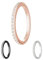 Treuheld® | Schmaler Ring aus 925 Sterling Silber | in Roségold mit Zirkonia - Kristallen | Ringgröße 60 | Breite 2mm | Damen | Vorsteckring