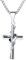 FaithHeart Collana Croce Uomo Crocifisso Collana Cristiana Ciondolo Croce Catena Regolabile 55+5cm in Acciaio Inox/Oro/Nero Gioielli Protezione Battesimo Cattolico per Ragazzi Bambini