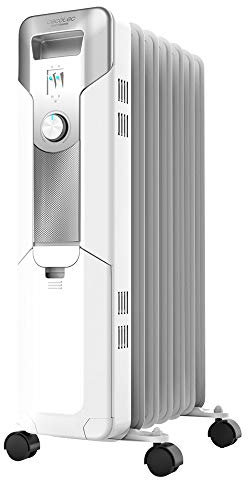 Cecotec Radiatore ad olio Ready Warm 5600 Space. 7 Moduli, 1500 W, 3 livelli di potenza, Sistema EasyGo, Tecnologia Warm Space, Doppio sistema di sicurezza