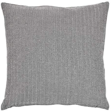 Alphadeco Zigzag Soft Sofakissen inkl. Füllung - Bezug: 100% Baumwolle - Mordernes Ethno Design - viele Größen (Grau/Anthrazit, 40 x 40 cm)