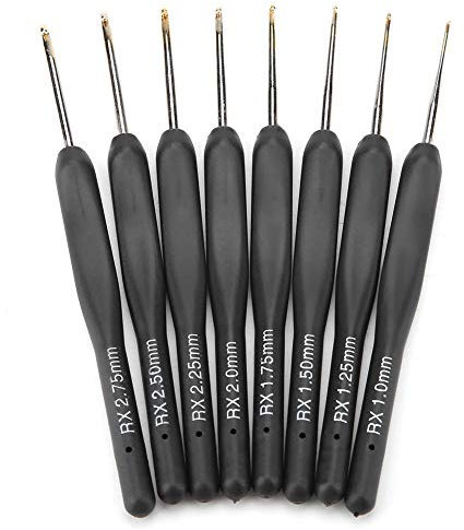 8 stücke häkelnadeln set weichen griff aluminium haken stricken weben diy handwerk nadel kleine größe