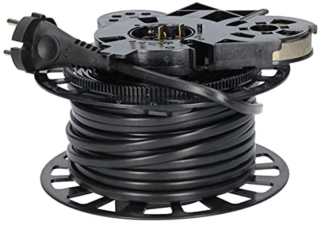 Bosch Siemens 12005079 0012005079 ORIGINAL Kabeltrommel Anschlusskabel Flachkabel Flachleitung Zuleitungskabel Schukostecker 12m Bodenstaubsauger Staubsauger Bodenreiniger auch Balay Constructa