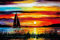 Ingooood- Jigsaw Puzzles 1000 Pieces for Adult- Tranquil Series-Sunrise Sailing Boat_IG-0459 Entertainment Wooden Puzzles Toys