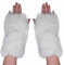 XPERRY Damen-Fäustlinge aus Kunstfell, warm, weich, fingerlos, halber Finger, Armwärmer - Weiß - Einheitsgröße