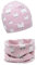 Baby Mädchen Beanie Mütze + Schlauchschal 2er Set, Wintermütze für Jungen Mädchen Baumwolle(48 und 48M,Tier Katze)