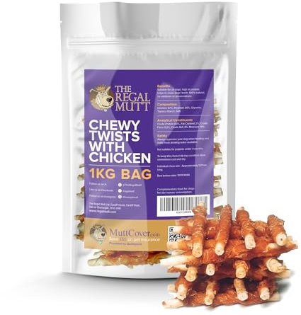 The Regal Mutt - Chewy Twists with Chicken - 1kg Bag