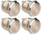 Gebildet 4pcs 19mm 5A/12V/24V/125V/250V Autobloccante Interruttore a Pulsante Terminali a Vite Pulsante Impermeabile in Metallo in Acciaio Inossidabile(Testa Piatta)