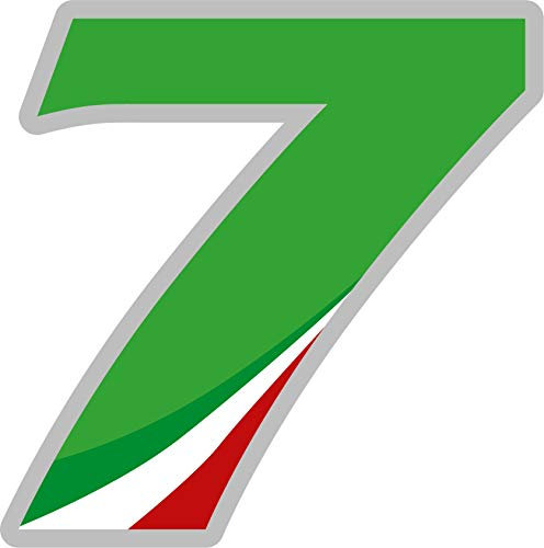 Sticker Aufkleber Nummer Rennen Italien Rallye Motocross Höhe 5 cm