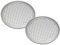 EUROXANTY Bandeja Redonda para Pizza | Bandeja para Horno | Antiadherentes y Perforadas | 33 centímetros | Plateada | Pack de 2 |