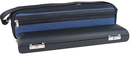 perfeclan 16,17-Loch Querflötentasche, Hochwertige Instrumententasche für Querflöte Premium Flötenbeutel Wasserdicht Tragetasche + Ledertasche