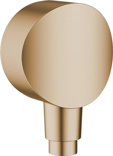 hansgrohe Wandanschluss FixFit S, Schlauchanschluss mit Rückflussverhinderer, Brushed Bronze