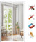 Magnetic Fly Screen Door, Anti Mosquito Magnetic Screen Mesh Curtain, Insect Protection Mesh Curtain with Powerful Magnets Fits Door-White-A||70x180cm(27x70inch)