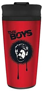 Pyramid International The Boys Tasse de voyage en métal de haute qualité avec inscription « C-Word » dans une boîte cadeau de présentation – Produit officiel 473 ml