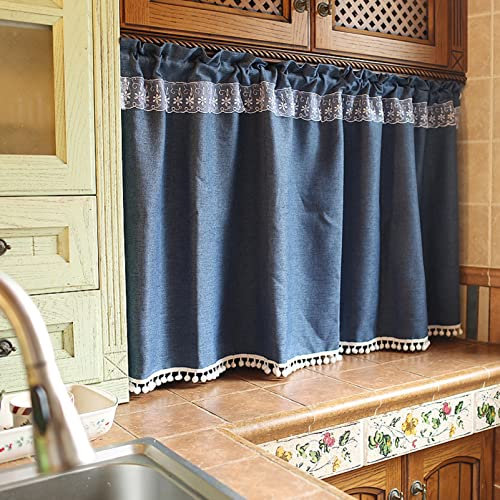 Izielad Tenda a Rullo per Finestra - Mezza Tenda per Cucina, Bagno, Caffè - Tendina Corta 130x60cm