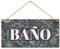 CARISPIBET Baño Cartel Decorativo para el hogar Placas de decoración Adornos Colgantes para Bar, Restaurante 15 x 30 cm