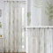 Maple Textiles Ivory Cream Jungle Fern Leaf Floral Design Slot Top Sheer Voile Curtain Window Single Panel (Green, 54 (137cm) Drop)