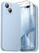 GOODVISH [3 in 1 Designed for iPhone 14, iPhone 13(6.1 regular) Liquid Silicone Case | [Upgraded Camera Protection][ 2 Pack Screen Protector] Shockproof, Anti-Scratch Gel Slim Phone Cover, Blue Grey