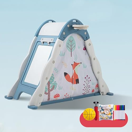 Tipi, Kinderspielhaus, Tafel zum Zeichnen, Baustein-Set inklusive, Korb, Kletterhaus, Kinderhaus
