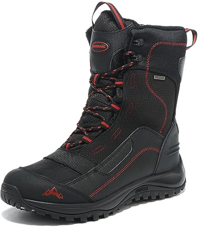 ROOKMARK Winter-Schneestiefel für Herren, mit Fell gefütterte, warme, wasserdichte Winterstiefel