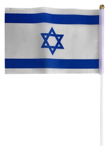 Cabilock 5 Stücke Stockflagge Israel Flagge Landesflaggen Handflagge Nationalflagge Mini Handfahne Stockfahne Fanflagge Große Fahnen Schwenkflagge Garten Länder Fähnchen Frieden Fanartikel