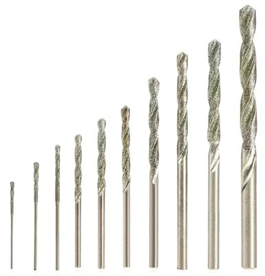 WZFC Foret Hélicoïdal HSS Revêtu De Diamant, Micro Foret 0.5mm-3.0mm, 10 Pièces