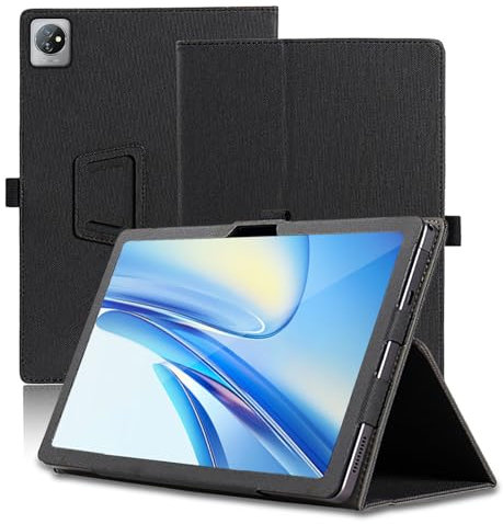 Funda para Blackview Tab 70 WiFi, 10.1 Inch, Blackview Tab 70 WiFi 2023 Tablet Funda, Funda Protectora Plegable con Soporte para Lápiz y Correa para la Muñeca, Protección Total. (Negro)