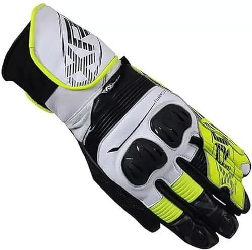 XRC Tump GT7 Motorrad Handschuhe Herren Weiß/Schwarz/Neon L