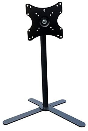 Support TV Meuble TV pivotant au Sol pour téléviseurs de 12 à 32 Pouces, Meuble TV Mince réglable en Hauteur avec réglage de l'angle, pour Coin Salon de la Chambre à Coucher