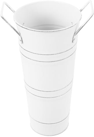 HOOTNEE Schirmeimer aus schwarzem Eisen Blumenkübel wecken praktischer Schirmständer Vase Blumentöpfe Regenschirmständer Regenschirmhalter für den Eingangsbereich Metall