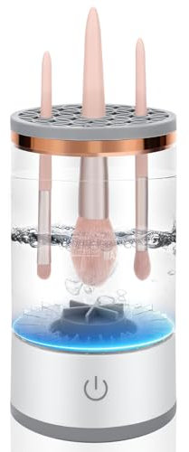 Auauraintt Make Up Pinselreiniger Trockner, Make Up Pinsel Reiniger, Elektrischer Make Up Pinselreiniger, USB Automatische Tiefenkosmetik Reinigungsgerät für Aller Größen Make Up Pinselwerkzeug