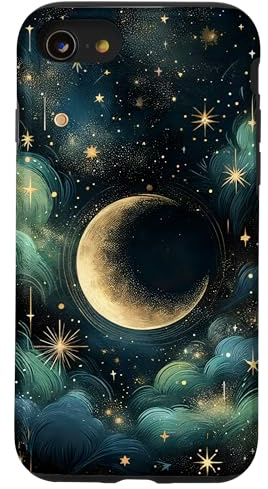 Stars and Moon Aesthetic Case for iPhone SE (2020) / 7 / 8