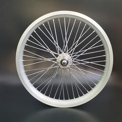 DONSP1986 20 Zoll Heavy Duty Fahrrad Hinterrad Felge 12 Gauge, Doppelwandige Aluminiumlegierung 48 Speichen, 50,8 cm Fahrrad Hinterrad Felge 135 mm (Silber) Scheibenbremse