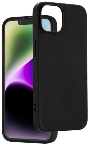 Hama Hülle für iPhone 14 (Handyhülle, stoßfest, Kratzfest, Elegante Schutzhülle für Rückseite, weich, Slim, softe Oberfläche, Wireless Charging kompatibel) schwarz