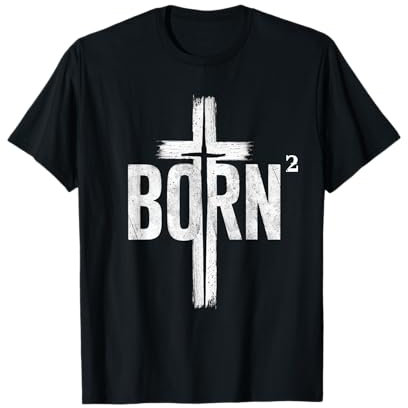 Christian Born Again Mathe-Kreuz, quadratisch T-Shirt