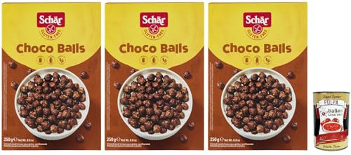 Italian Gourmet Bundle Schoko Frühstücksflocken Glutenfrei 3x 250g + Italian Gourmet Polpa – Knusprige Schoko Balls Cerealien, glutenfreies Frühstück, Kakao Frühstückscerealien