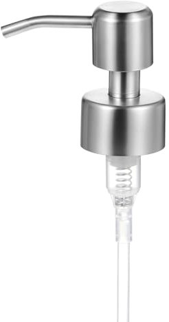 1 Stück Seifenspender Pumpkopf Edelstahl Wiederverwendbar Seifenspender Ersatzpumpe (Standarddurchmesser 26 mm – 28 mm)