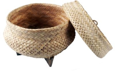 Autocuiseur de riz gluant Ensemble de cuisson lente Panier en bambou Kit de cuisson à la vapeur Recette avec de l'eau