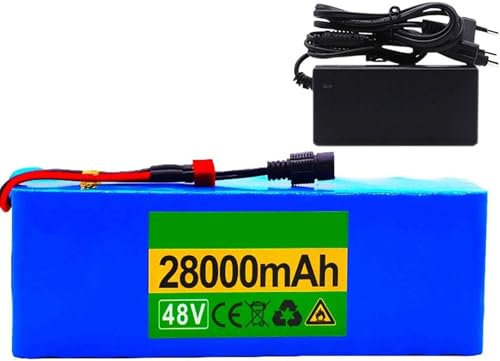 Ebike Battery 48V 28Ah Electric Lithium-ion Bicycle Battery 48V 28AH with BMS Protection Board Lithium Battery for 200W 350W 500W 800W 1000W Motors with Charger 48V 28AH,XT60